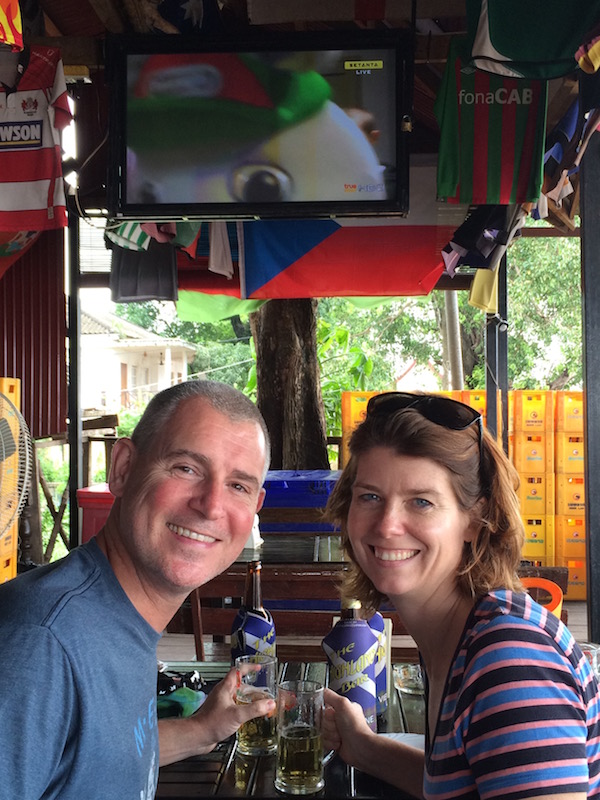 Watching the Rabbitohs at the Highland Bar. And for those that care, they won.