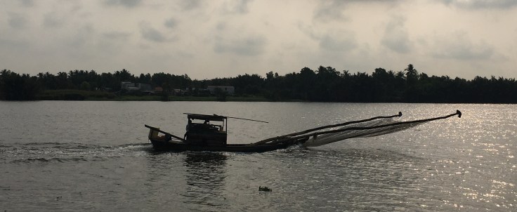 Old fishing trawler on the Saigon River